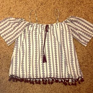 Boutique top with tassels